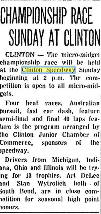 Clinton Race Track - Oct 1958